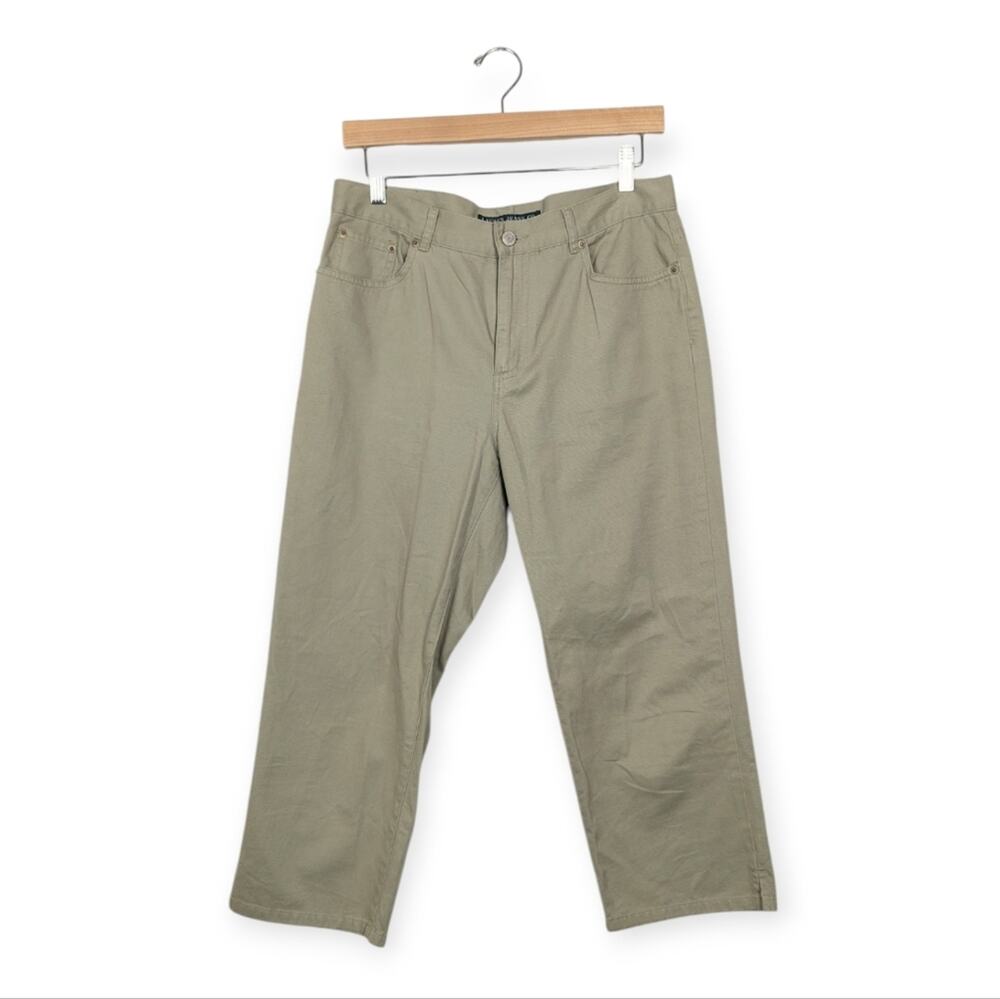 Ralph Lauren Capri Pants 6 Green Straight Leg Classic Casual Preppy